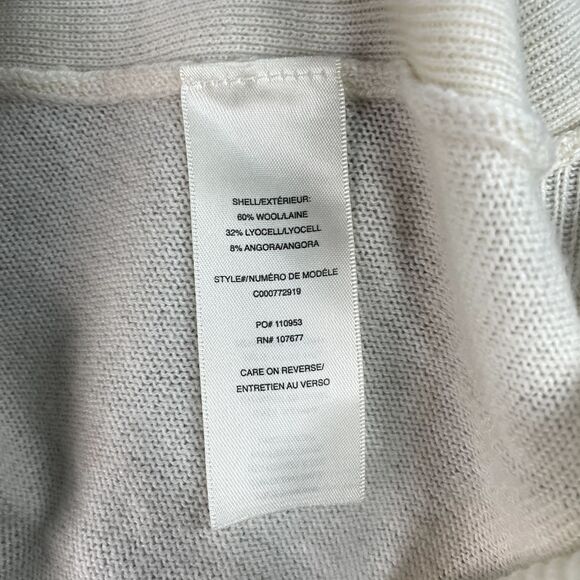 Alice Olivia Base Sweater Extra Small White Wool Angora Color Block Asymmetrical - Picture 8 of 8